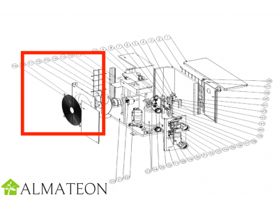 Pale de ventilateur UBBINK pour pompe a chaleur piscine Heatermax Inverter 20 ou Inverter 40