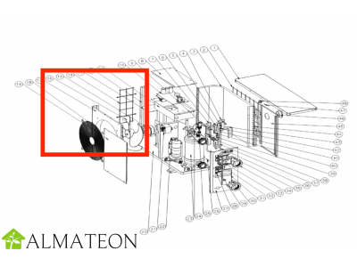 Moteur de ventilateur UBBINK pour pompe a chaleur piscine Heatermax Inverter 20 ou Inverter 40