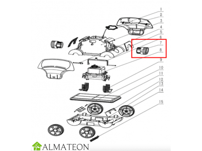 Buse de refoulement orientable pour robot Ubbink modele clean Accu S