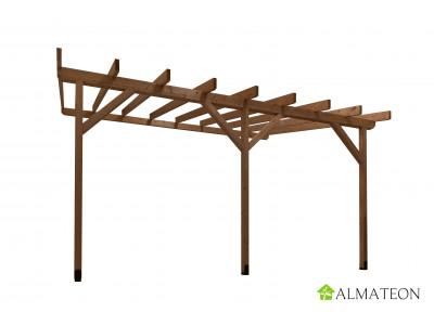 Carport bois à adosser MECO 1 pan Carport bois à adosser MECO 1 pan
