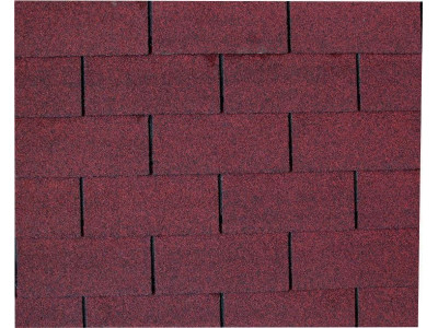 Shingle bardeaux de toit coloris rouge, paquet de 3 m2 PALMAKO 