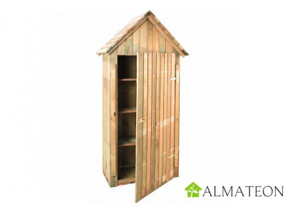 Armoire de jardin 93 x 60 x 193 cm WISSANT en bois traité autoclave FOREST STYLE