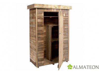 Armoire de jardin 130 x 69 x 200 cm THEO en bois traité autoclave FOREST STYLE