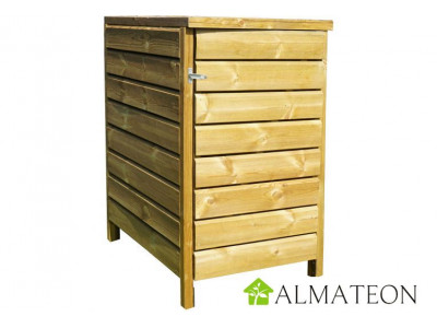 Cache poubelle 77,5 x 96,5 x 120 cm NESTON L en bois traite autoclave pour 1 poubelle FOREST STYLE