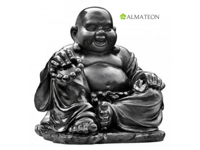 Bouddha chinois rieur ton ciré noir