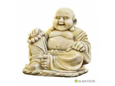Bouddha chinois rieur ton vieilli H35
