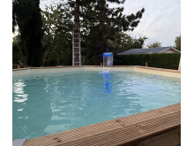 Piscine OCEA 510  x H120 cm liner bleu en bois octogonale UBBINK