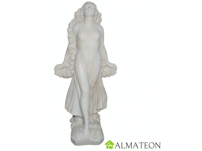 Statue en pierre Vénus aux roses H164 cm