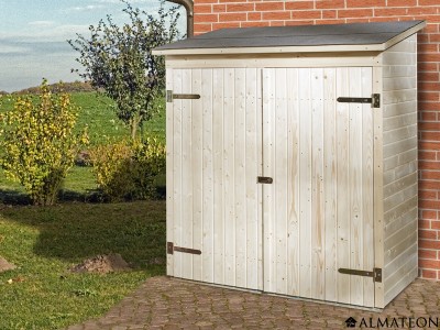 Armoire de jardin 163 x 85 x 190 cm en bois massif avec madriers 14 mm Garantie 5 ans WEKA OLG