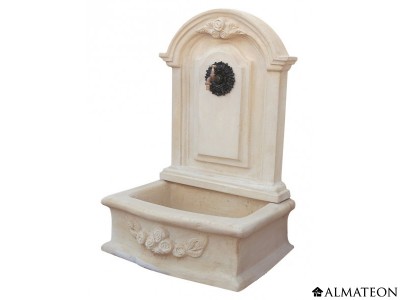 Fontaine murale Romantique grand modèle 72 x 53 x 119 cm avec robinet